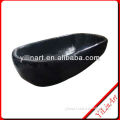 Pure Black Marble Natural Stone Cheap Bathtub Price/Custom Bathtubs Sizes/ Indoor Freestanding Bathtub Sculpture YL-Y086